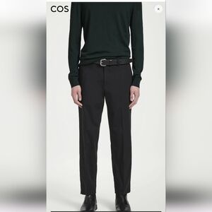 COS men's black slim fit cotton dress pants size 38R